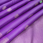 Violet Colour Gold Zari With Self Colour Border Traditional Silk Saree
