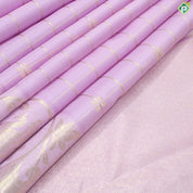 Baby Pink Silver Gold Zari Checks Self Peacock Butta Border Traditional Silk Saree
