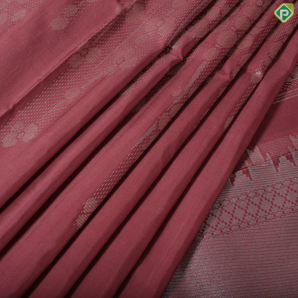 Onion multi color zari raising design silver neem zari leaf border trendy silk saree