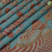 Milk white gold zari colorful big peacock zari by zari weaved self gold zari turning border signature edition silk saree