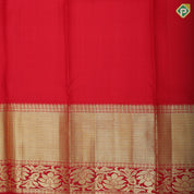 Khaki gold zari brocade floral design red gold zari rangoli and bavanji border pattu paavadai Lehanka