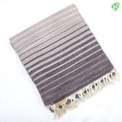 Pastel colors with pastel color lines design self gold zari border soft cotton saree