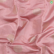 Onion Pink With Copper Zari Cercle Design Semi Tusser Saree