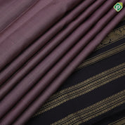 Lavender gold zari vairaoosi checks coffee brown gold zari rettapet border vintage traditional silk saree