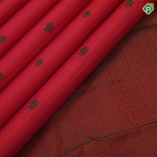 Rani pink thread peacock chakaram design  self colour arrow floral border design  traditional silk saree