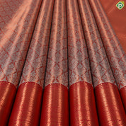 Magenta Copper With Silver Zari Fancy Flower Organized Rangoli Design Border Grand Tissue Silk Saree