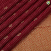 Marron Gold Zari Vairaoosi Checks Peacock Chagaram Design Mustard Yellow Peacock Ruthracham Flower MayilKan Border Design Traditional Silk Saree