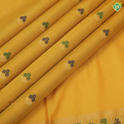 grape brown gold zari meena work butta design self color meena work rangoli border soft silk saree