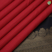Red Colour Thread Vairaoosi Checks Design Self Colour Gold Zari Mayilkan Border Design Traditional Silk Saree