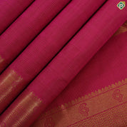 Rose pink vairaoosi lines design self gold zari mango butta zig zag border madisar 10 yards silk saree