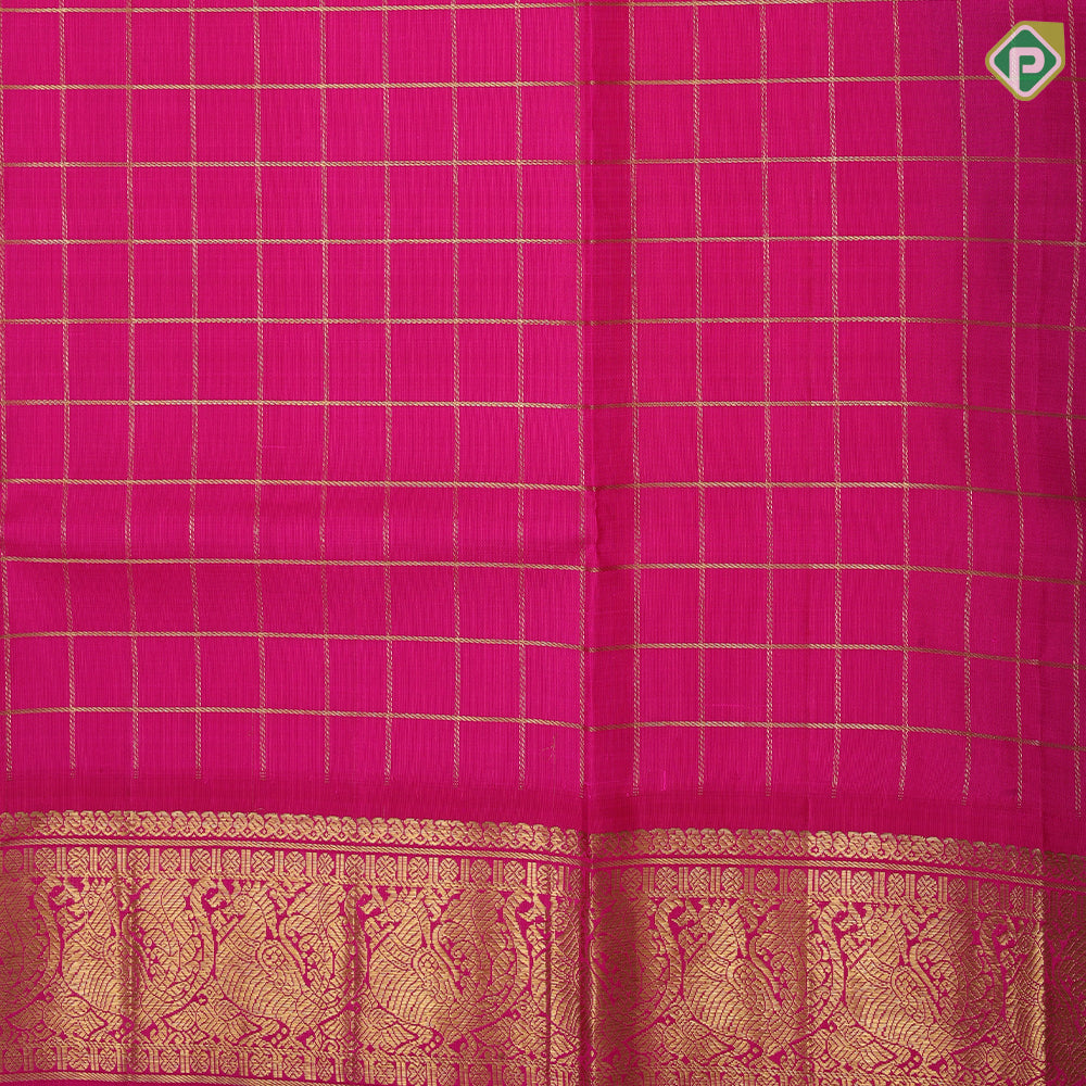 Peacock blue gold zari kattam annam chakkaram design rani pink gold zari annam butta pattu paavadai lehanka