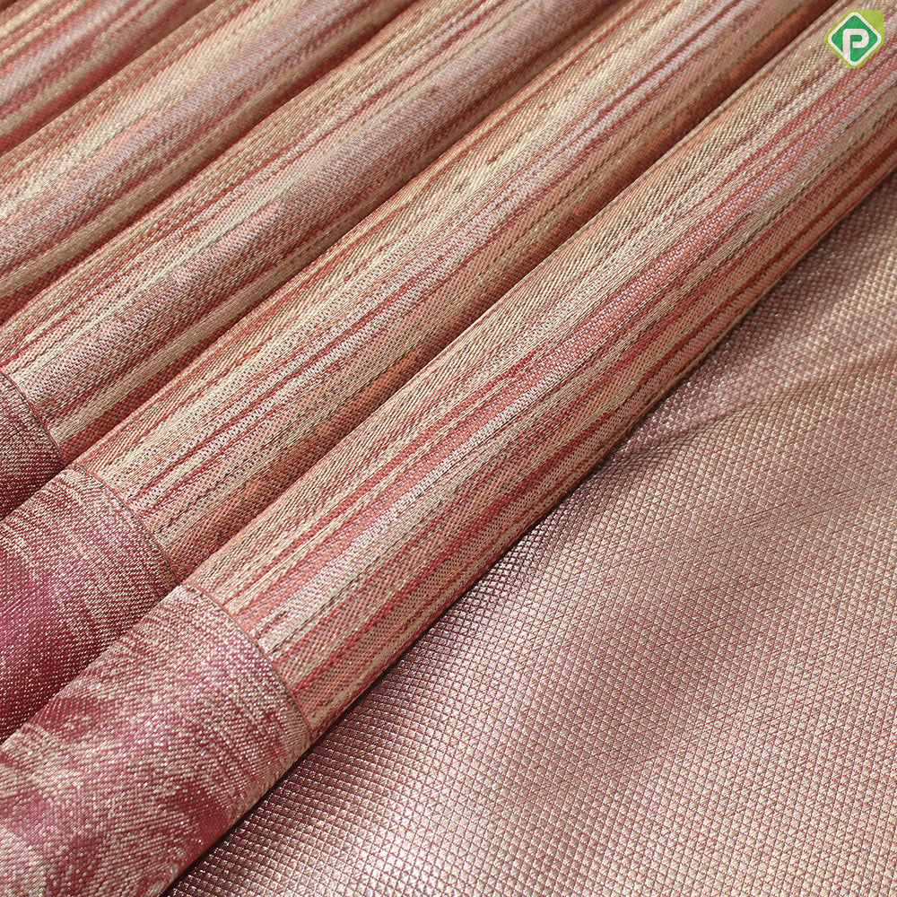 Dusty Pink Silver Gold Zari With Dark Onion Pink Border Fancy Trendy Silk Saree
