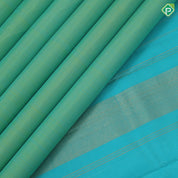 Pista green dual done plain weaved Rexona green gold zari elephant butta line border plain traditional vintage silk saree