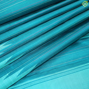 Emarald Green Multi Colour Stripes And Thazampoo Design Temple Border Traditional Silk Saree
