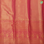 Gold And silver zari by zari tissue grand floral design rani pink gold zari rich high border pattu paavadai lehanka