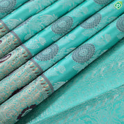 Royal violet blooming flower meena work design self border exclusive bridal silk saree