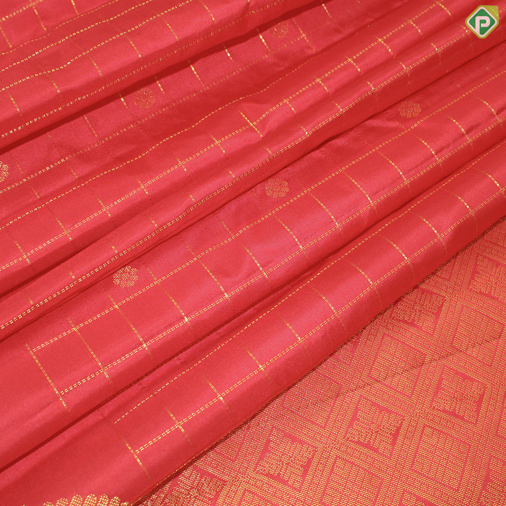 Maroon Colour Gold Zari With Self Colour Border Traditional Silk Saree