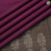 Mango yellow rust lines full body design self gold zari border soft silk saree