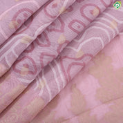 onion pink gold zari leaf and graphitic art design self gold zari floral creeper border fancy cotton saree