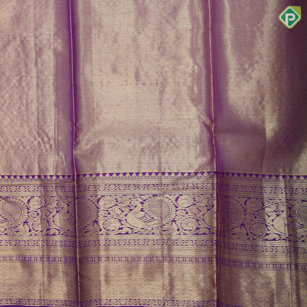 honey orange silver gold zari meena work purple blue silver gold zari peacock lines pattu paavadai lehanka
