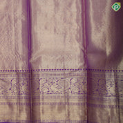 honey orange silver gold zari meena work purple blue silver gold zari peacock lines pattu paavadai lehanka