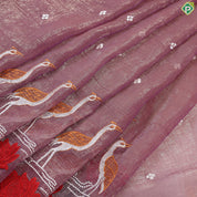 Charm pink tissue effect embroidery butta and embroidery cut work border Hollywood Fancy saree