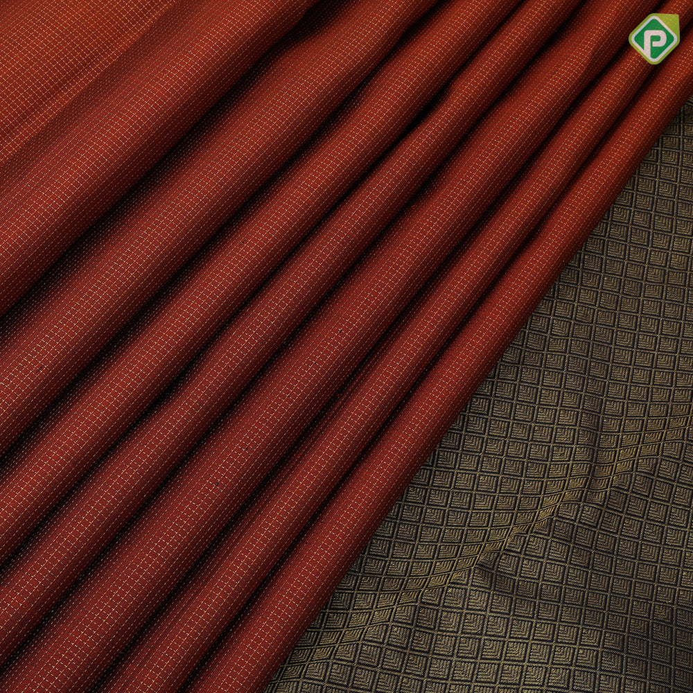 Lavender gold zari vairaoosi checks coffee brown gold zari rettapet border vintage traditional silk saree