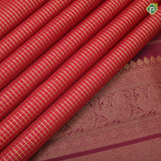 Maroon gold zari vairaoosi checks window panel design self gold zari diamond butta border traditional silk saree
