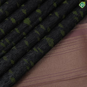 Black Colour Silver Zari Cloud Style Design Coffee Brown Colour Circle Design Luxury Black Silk Saree