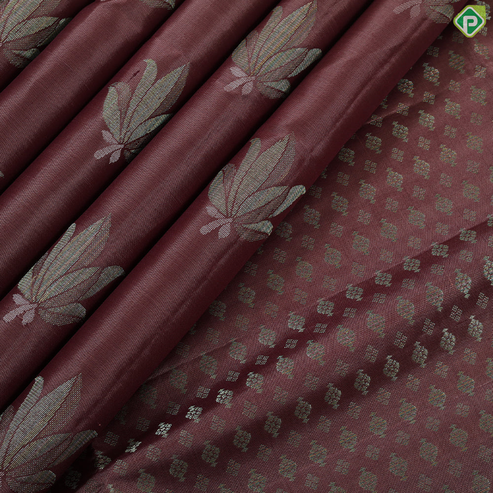 Onion pink colorful zari lotus butta design self color gold zari plain border soft silk saree