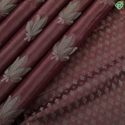 Onion pink colorful zari lotus butta design self color gold zari plain border soft silk saree