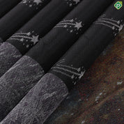 Elephant grey with cream white star design galaxy inspired pallu concept trendy designer silk saree