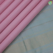 peach pink plain weaved Sea green dual done gold zari line border plain traditional vintage silk saree