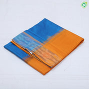 bright shades plain body contrast color border and pallu 9 yards silk cotton saree