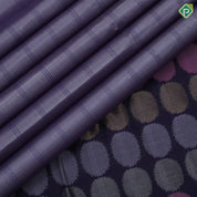 Dark onion pink self checks design black tri color zari round butta border soft silk saree