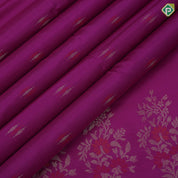 Purple group honey drop meena work butta design self gold zari meena work rangoli border soft silk saree
