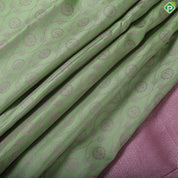Pista green pink grand floral thread work design self silver zari meena work border trendy silk saree