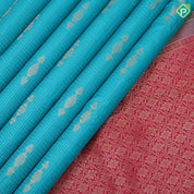 rama blue gold zari vairaoosi and fancy butta design rani pink gold zari border traditional silk saree