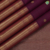magenta gold zari vairaoosi and butta motifs design self gold zari mayilkan rack border traditional silk saree