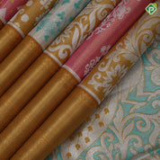 Multi color silver zari by zari multi designed shapes Mustard gold zari mayilkan diamond border exclusive bridal silk saree
