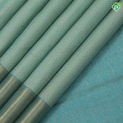 Pista green pink silk thread work embroidered design rexona green gold zari bavanji border traditional silk saree