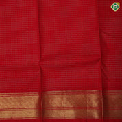 Azure blue silver gold zari checks peacock mango butta red gold zari cross line border pattu paavadai lehanka