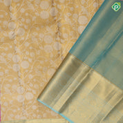 gold and silver zari by zari tissue grand floral design rexona green gold zari border grand tissue silk saree