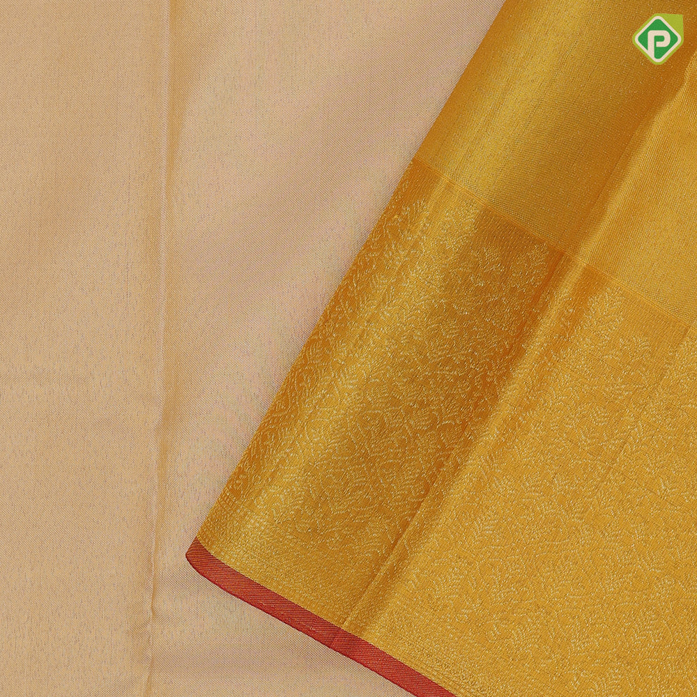sandal gold zari plain tissue weaved design mustard yellow gold zari fancy florist border grand tissue silk saree