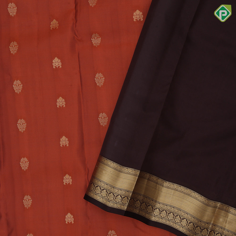 Royal Blue Gold Zari Flower Butta Design Rexsona Green Ruthracham Flower Border Design Pure Mix Silk Saree