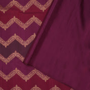 Pink base gold zari grand necklace design without border grand bridal silk saree