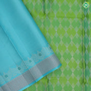 Parrot Green Rexsona Green Silver Zari Diamond Design Rexsona Green Floral Border Design Trendy Silk Saree