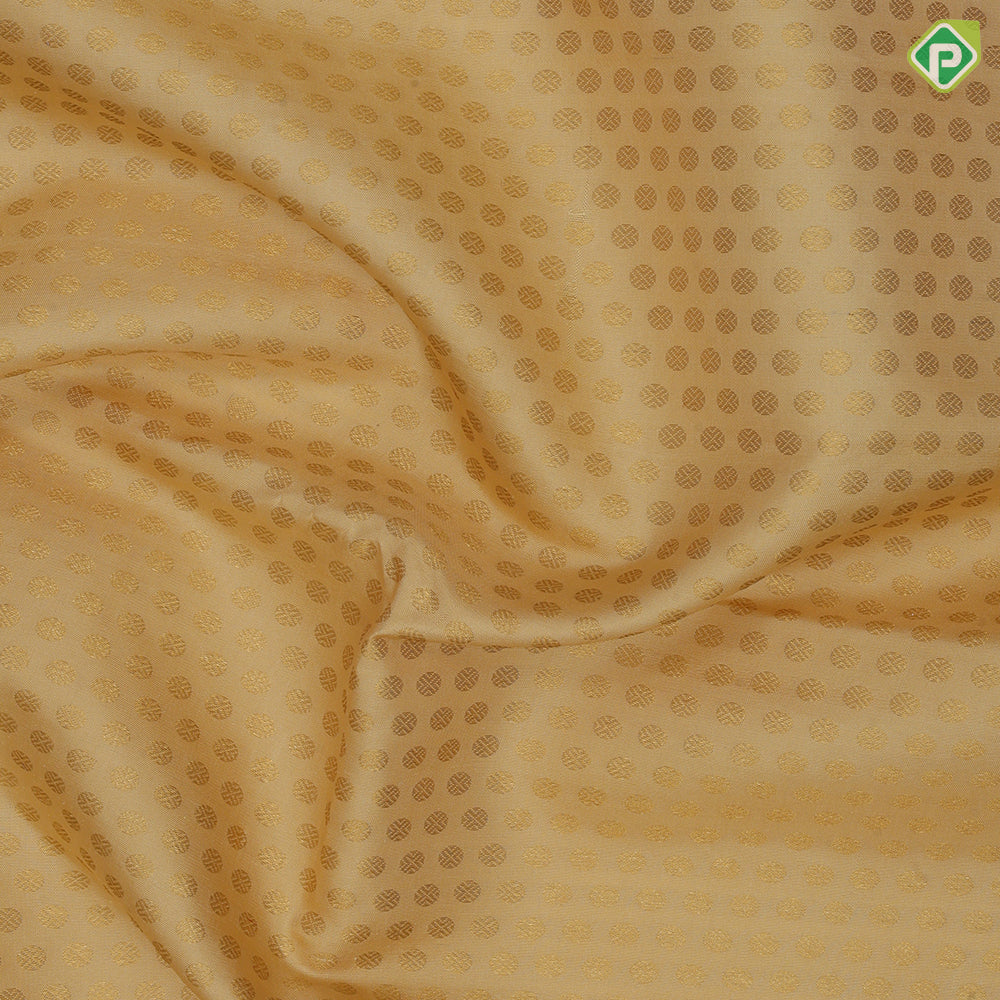 Sandal color gold zari thousand butta design contrast red gold zari diamond design peacock border traditional silk saree