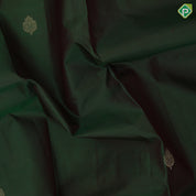 Emarald green gold zari leaf butta motif purple gold zari peacock banaras style design border gift silk saree