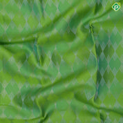Parrot Green Rexsona Green Silver Zari Diamond Design Rexsona Green Floral Border Design Trendy Silk Saree